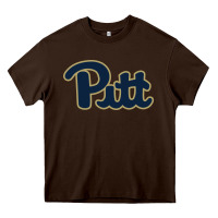 Chocolate Brown university of pittsburgh Heavy Core Tee - artisFamous