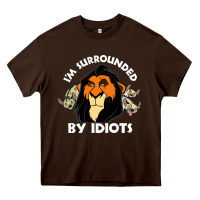 Chocolate Brown surrounded by idiots book Heavy Core Tee - artisFamous