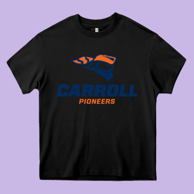 Carroll University Pioneers Heavy Core Tee Designed By Artisfamous