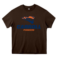Chocolate Brown carroll university pioneers Heavy Core Tee - artisFamous