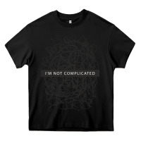Black ı'm not complicated Heavy Core Tee - artisFamous