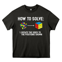 Youth Rubiks Cube Rotate The Sides To The Position Shown Cube Heavy Core Tee | Teevron