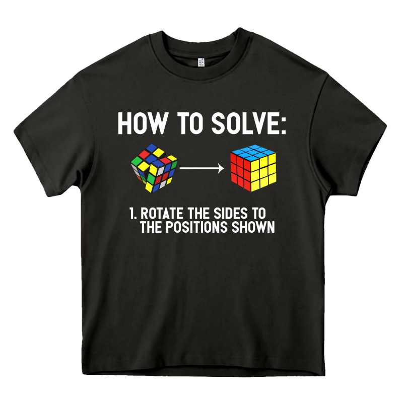 Youth Rubiks Cube Rotate The Sides To The Position Shown Cube Heavy Core Tee by DesigneFamous | Teevron