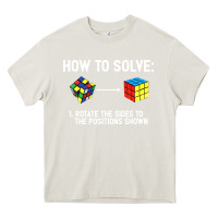 Cream youth rubiks cube rotate the sides to the position shown cube Heavy Core Tee - DesigneFamous
