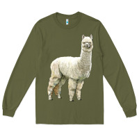 Army Green Alpaca Long Sleeve Tee - LillyAllenDesigns