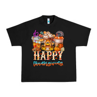 Black happy thanksgiving Urban Heavy Tee - CowhideDigitalArt