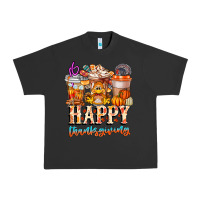 Pigment Black happy thanksgiving Urban Heavy Tee - CowhideDigitalArt