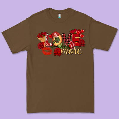 Love More Valentine's Day Premium Tee Designed By Fadigitalartstudio