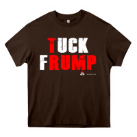 Chocolate Brown tuck frump Heavy Core Tee - DesigneFamous