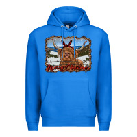 True Royal merry christmas highland cow with farm Premium Hoodie - RanaPortraitStore