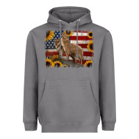 Storm American Wolves with Sunflower Background Png Heavyweight Hoodie - Jasminsmagicworld