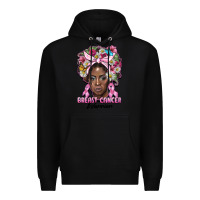 Black breast cancer warrior black woman Premium Hoodie - BarkalooDesign