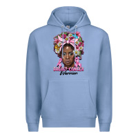 Colony Blue breast cancer warrior black woman Premium Hoodie - BarkalooDesign