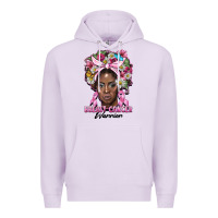 Lilac breast cancer warrior black woman Premium Hoodie - BarkalooDesign