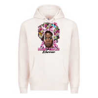 Pale Pink breast cancer warrior black woman Premium Hoodie - BarkalooDesign