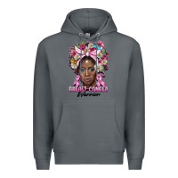 Rock breast cancer warrior black woman Premium Hoodie - BarkalooDesign