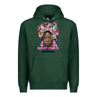 Sports Green breast cancer warrior black woman Premium Hoodie - BarkalooDesign