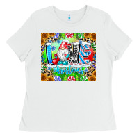 White Love Christmas gnome Ladies Tee - CowhideDigitalArt