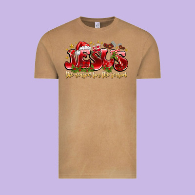 Jesus The Reason For The Season Vintage Tee Designed By Cowhidedigitalart