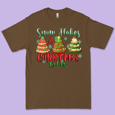 Snow Flakes And Christmas Cakes Premium Tee Designed By Fadigitalartstudio