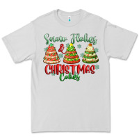 Dove Grey snow flakes and christmas cakes Premium Tee - FaDigitalArtStudio