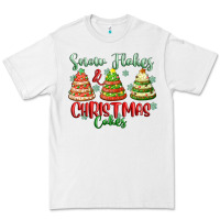 White snow flakes and christmas cakes Premium Tee - FaDigitalArtStudio