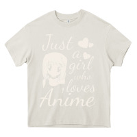 Cream just a girl who loves anime Heavy Core Tee - DesigneFamous