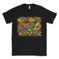Black mardi gras plaid purple glitter background Classic Tee - FaDigitalArtStudio