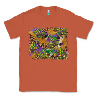 Copper mardi gras plaid purple glitter background Classic Tee - FaDigitalArtStudio