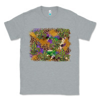 Heather Grey mardi gras plaid purple glitter background Classic Tee - FaDigitalArtStudio