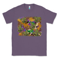 Lavender mardi gras plaid purple glitter background Classic Tee - FaDigitalArtStudio