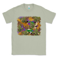 Matcha mardi gras plaid purple glitter background Classic Tee - FaDigitalArtStudio