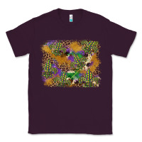 Plum mardi gras plaid purple glitter background Classic Tee - FaDigitalArtStudio