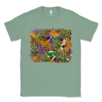 Sage mardi gras plaid purple glitter background Classic Tee - FaDigitalArtStudio