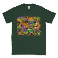 Sports Green mardi gras plaid purple glitter background Classic Tee - FaDigitalArtStudio