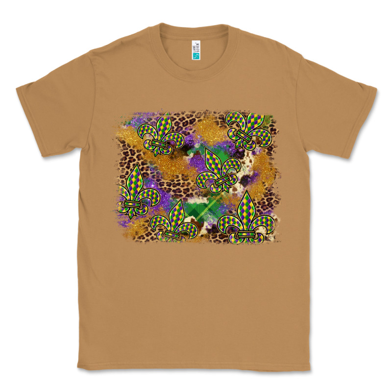 Mardi Gras Plaid Purple Glitter Background Classic Tee by FaDigitalArtStudio | Teevron
