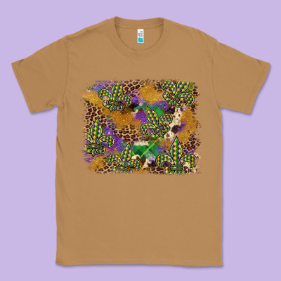 Mardi Gras Plaid Purple Glitter Background Classic Tee Designed By Fadigitalartstudio