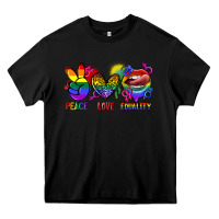 Black Peace love equality Heavy Core Tee - FaDigitalArtStudio