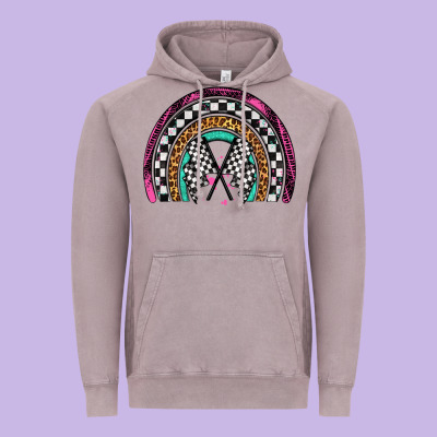 Race Leopard Rainbow Vintage Hoodie Designed By Artiststas