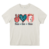 Cream Peace Love Goats Heavy Core Tee - Jasminsmagicworld