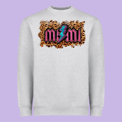 Leopard Mimi Lightning Heavyweight Sweatshirt Designed By Ranaportraitstore