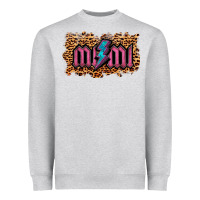 Heather Grey Leopard Mimi Lightning Heavyweight Sweatshirt - RanaPortraitStore