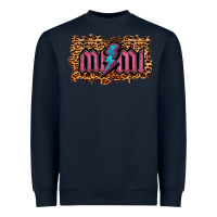 Navy Leopard Mimi Lightning Heavyweight Sweatshirt - RanaPortraitStore