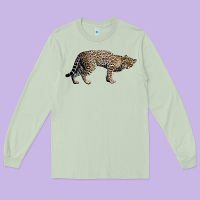 Ocelot Long Sleeve Tee Designed By Lillyallendesigns