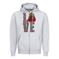 Heather Grey love lady of guadalupe Zipper Hoodie - Jasminsmagicworld
