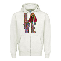Oatmeal Heather love lady of guadalupe Zipper Hoodie - Jasminsmagicworld