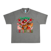 Tornado Happy Christmas Cow Urban Heavy Tee - CowhideDigitalArt