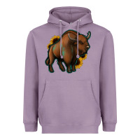 Lavender Western  Bison Heavyweight Hoodie - Jasminsmagicworld
