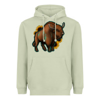 Matcha Western  Bison Heavyweight Hoodie - Jasminsmagicworld