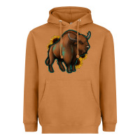 Meerkat Western  Bison Heavyweight Hoodie - Jasminsmagicworld